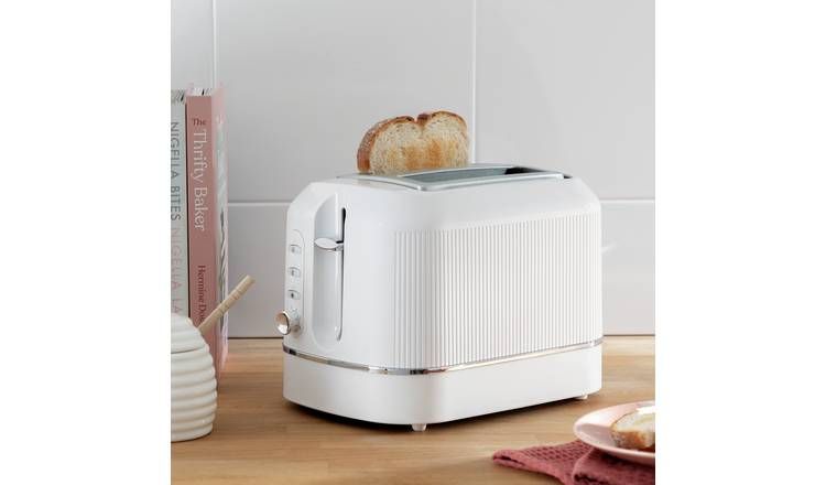 Cookworks Texture Tilly 2 Slice Toaster - White GOODS Argos