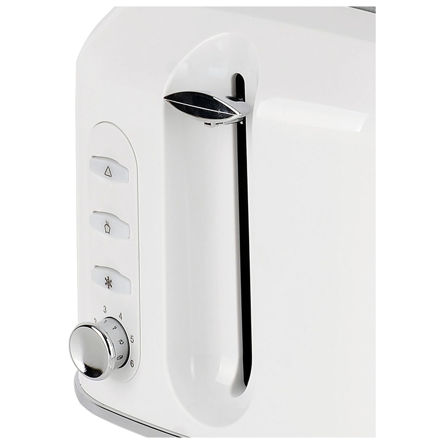 Cookworks Texture Tilly 2 slice toaster white, UK version