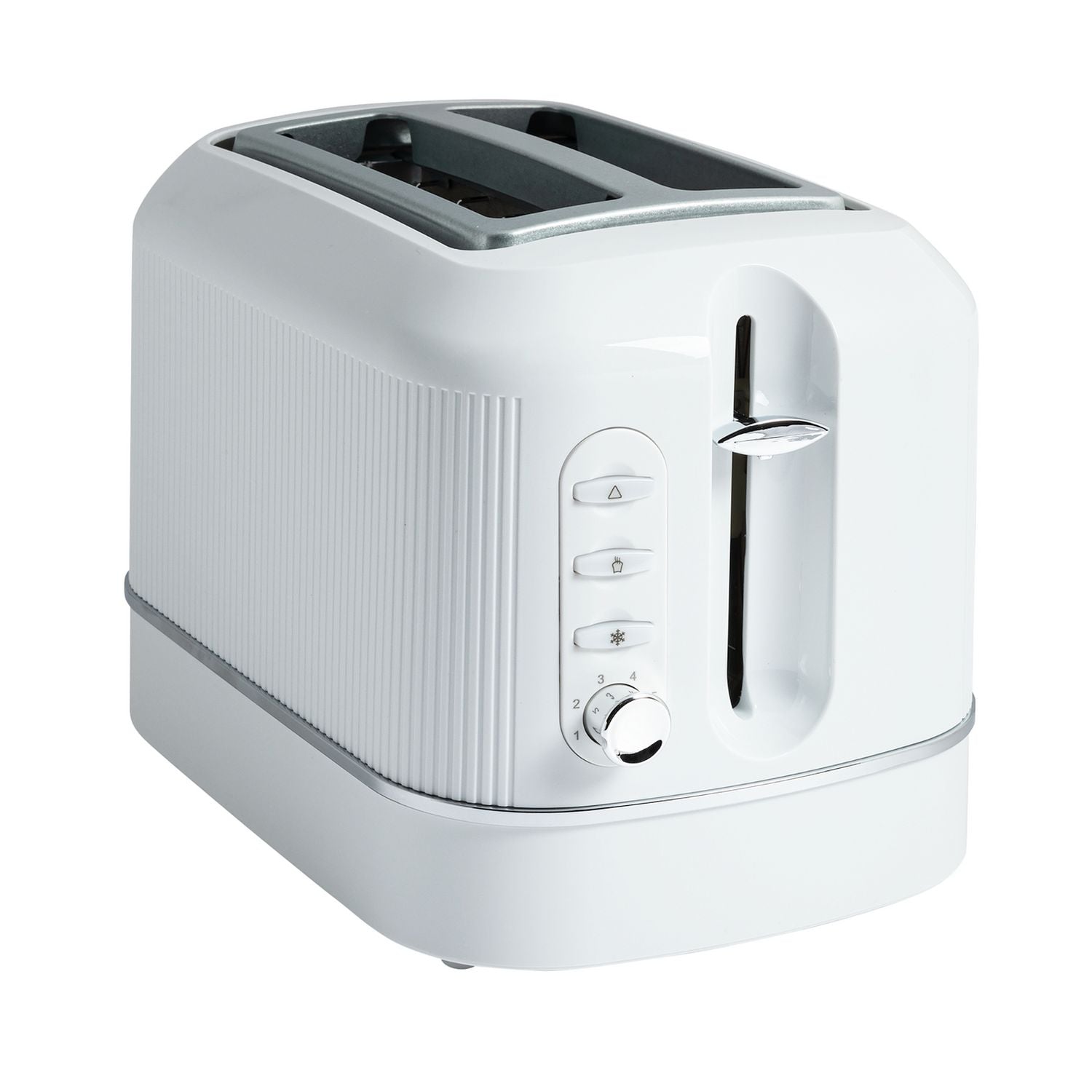 Cookworks Texture Tilly 2 slice toaster white, UK version