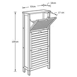 GFW Bergen shoe storage cabinet grey - British product