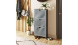 GFW Bergen shoe storage cabinet grey - British product