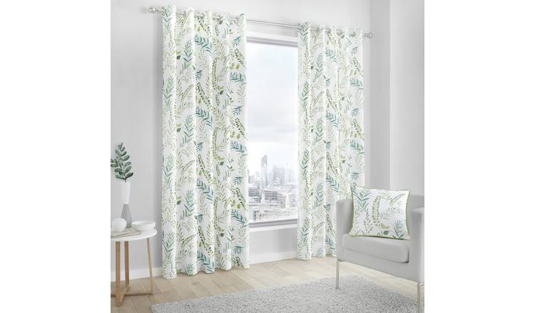 Fusion Fernworthy Floral Eyelet curtains 117x137cm (British brand)