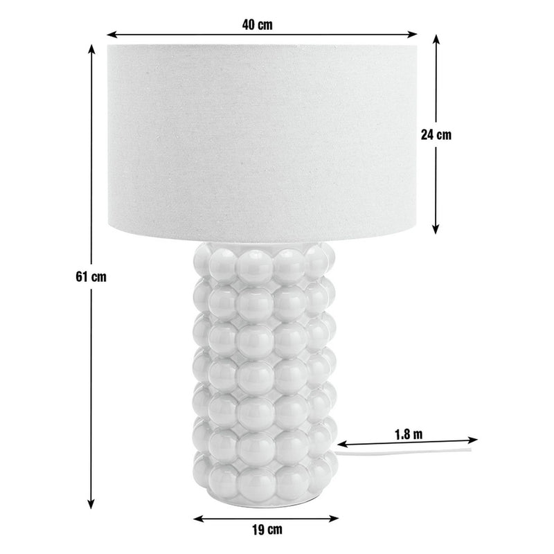 Habitat Bobble ceramic table lamp 61cm, imported from the UK