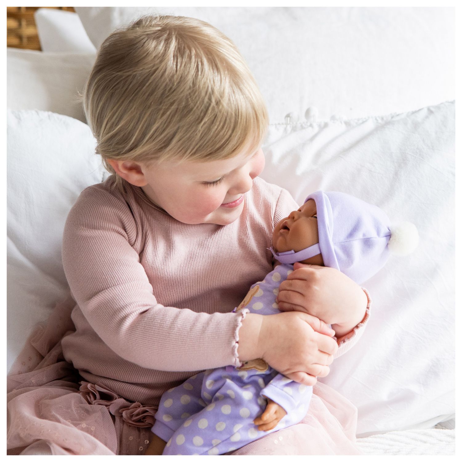 Tiny Treasures Lilac Baby Doll 14 inch - British brand