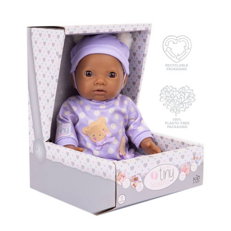 Tiny Treasures Lilac Baby Doll 14 inch - British brand