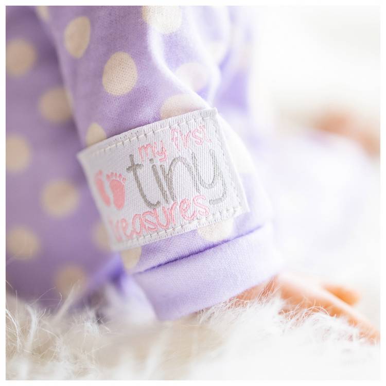 Tiny Treasures Lilac Baby Doll 14 inch - British brand