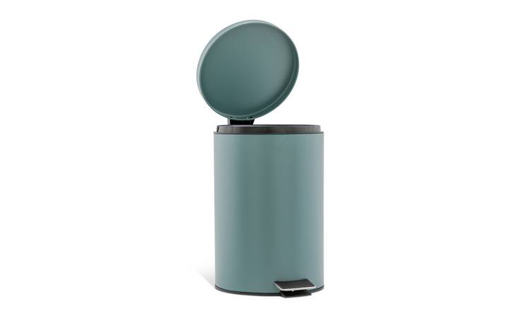 Habitat 12 litre pedal bin in teal steel - British product