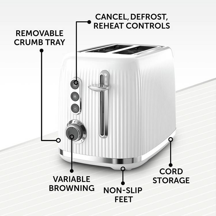 Breville Bold 2 slice toaster white, imported from the UK