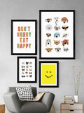 East End Prints Black Cats in Glasses framed print (British brand)