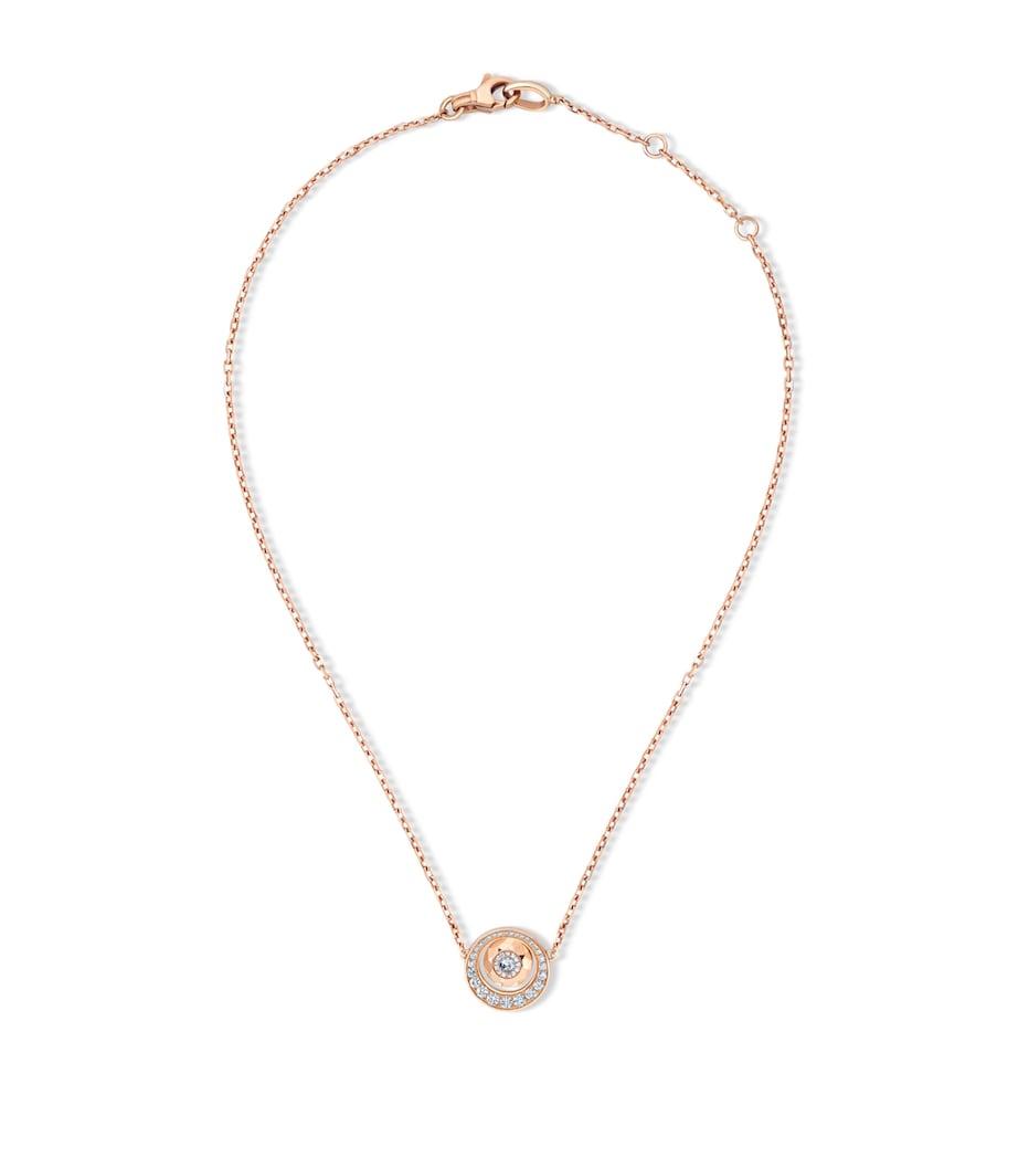 David Morris rose gold diamond rose cut necklace, UK version