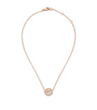 David Morris rose gold diamond rose cut necklace, UK version