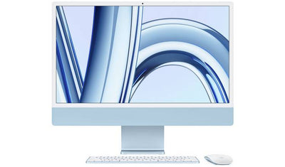 Argos Apple iMac 2023 24in 4.5K Retina Display All-in-One Desktop Computer, M3, 8GB RAM, 512GB SSD - Blue- Buy online at McGrocer
