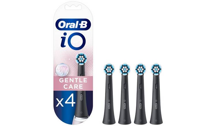 Oral-B iO Gentle Care Black Electric Toothbrush Heads 4 Pack GOODS Argos