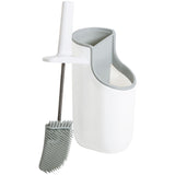 Addis white toilet brush with cleaner compartment (British brand)