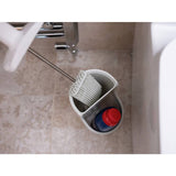 Addis white toilet brush with cleaner compartment (British brand)