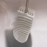 Addis white toilet brush with cleaner compartment (British brand)