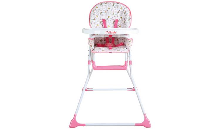 My Babiie MBHC1 Compact Highchair - Pink Unicorn