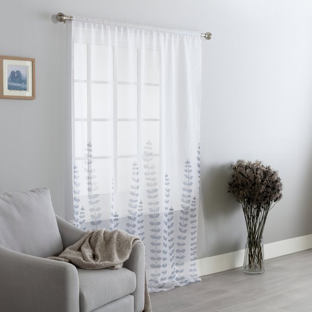Argos Home white voile curtain 149x229cm (British brand)