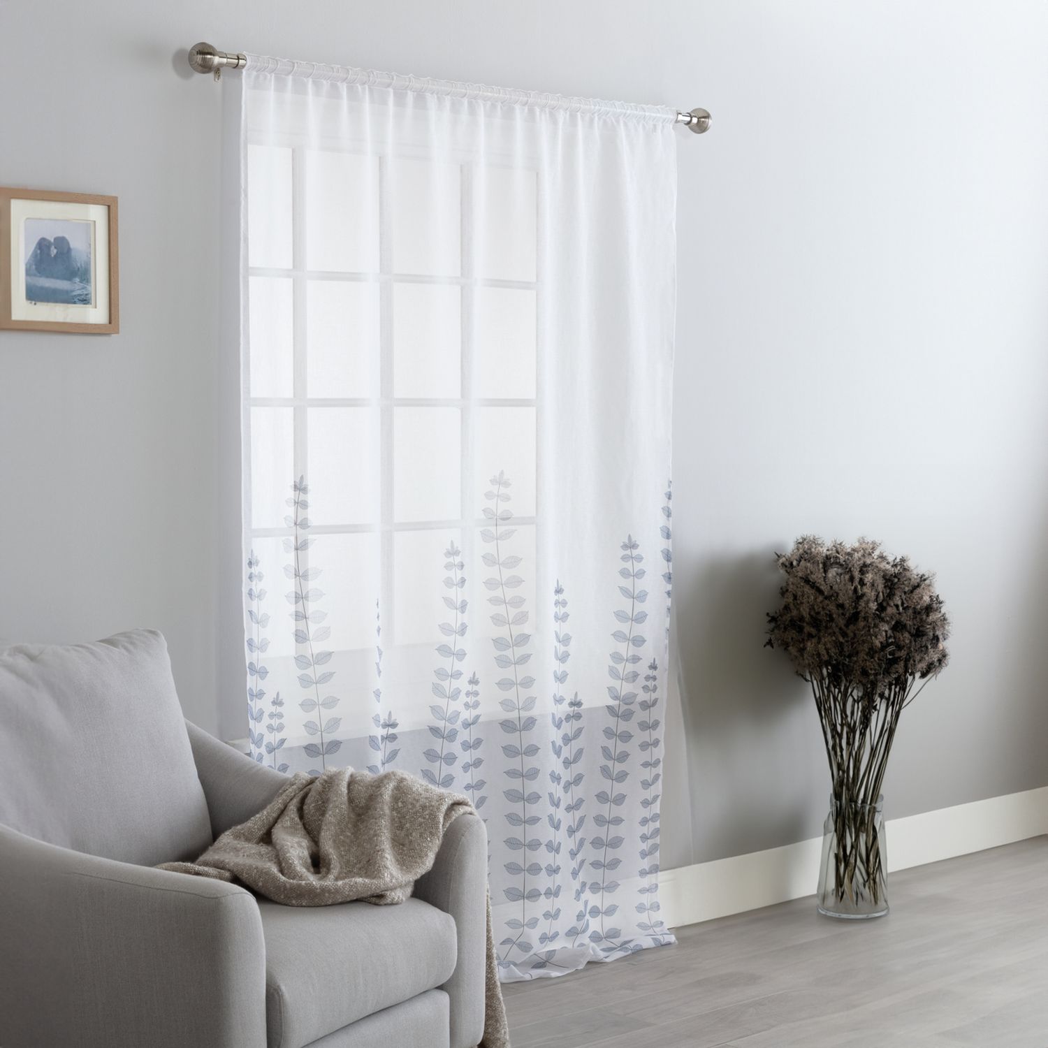 Argos Home white voile curtain 149x229cm (British brand)