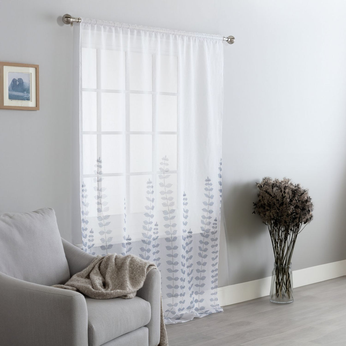 Argos Home white voile curtain 149x229cm (British brand)