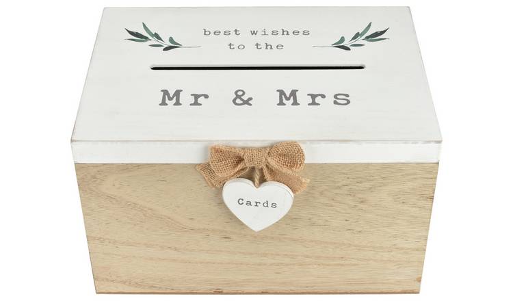 Love Story Best Wishes To The Mr & Mrs Card Box GOODS Argos