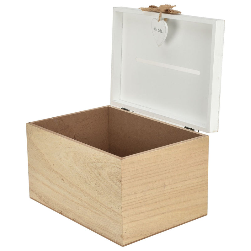 Love Story Mr & Mrs card box, eucalyptus leaf design (British brand)