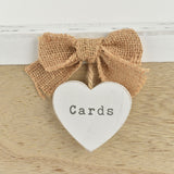 Love Story Mr & Mrs card box, eucalyptus leaf design (British brand)