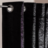 Argos Home Crushed Velvet Eyelet Curtains - Black - 229x229cm