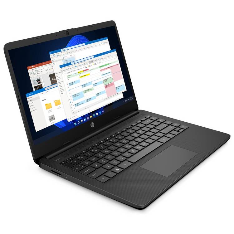 HP Stream 14s laptop 14in Celeron 4GB 128GB Black (British brand)