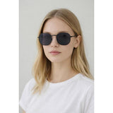 SVNX hexagon aviator sunglasses black metal frame, UK version