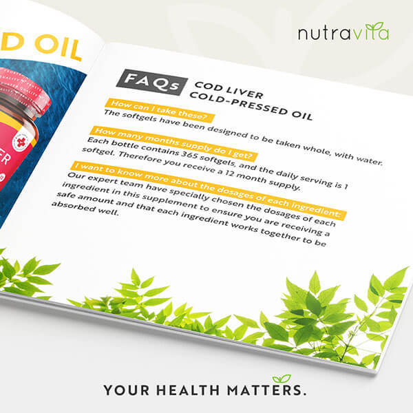 Nutravita Cod Liver Oil 1000mg - Fish Oil - 365 Softgels