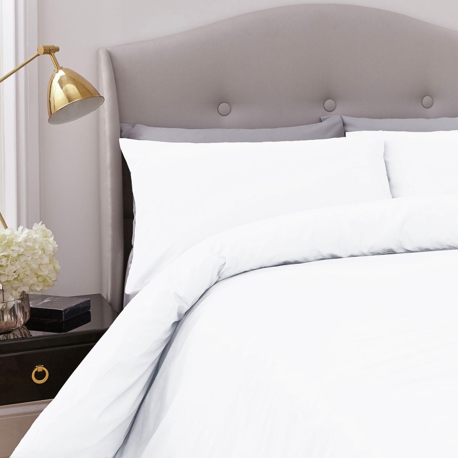 Silentnight Supersoft Plain White Bedding Set - Kingsize