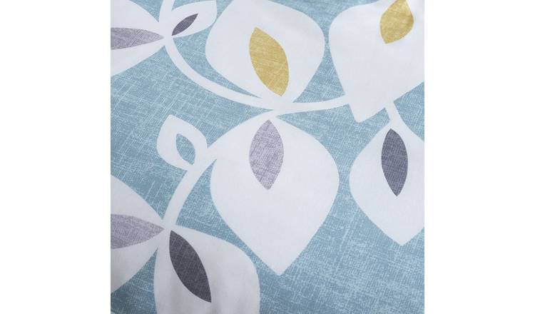 Catherine Lansfield bedding set teal leaf print single, imported from the UK