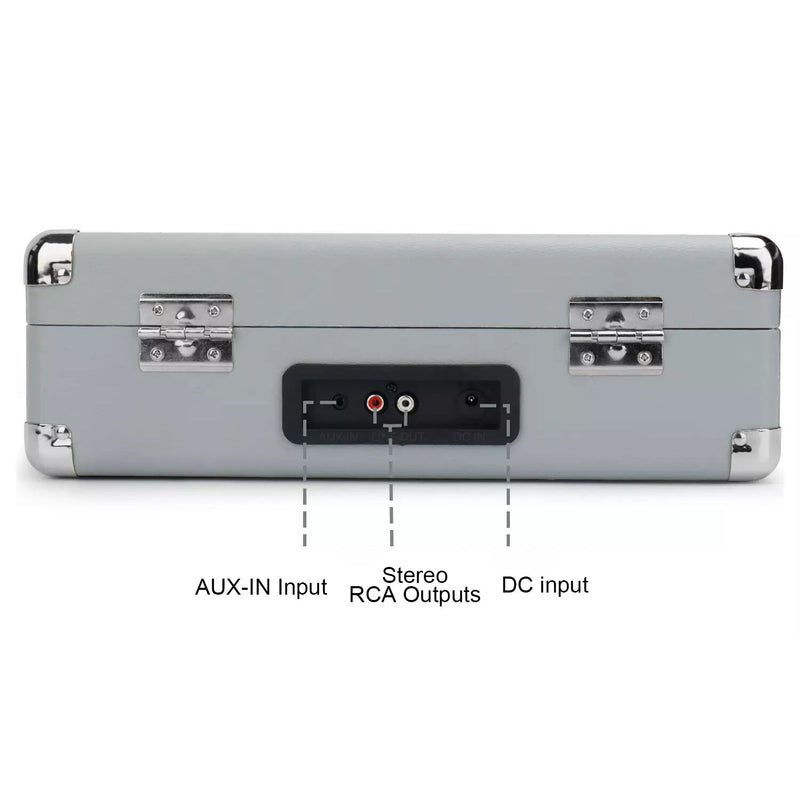 Bush classic record player in grey with built-in speakers - British product