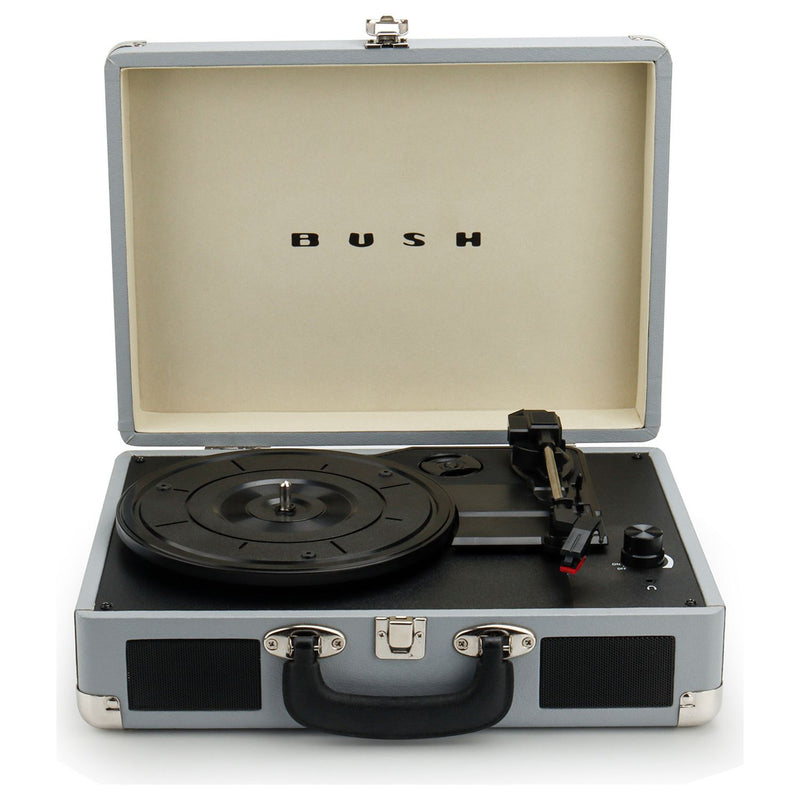 Bush classic record player in grey with built-in speakers - British product