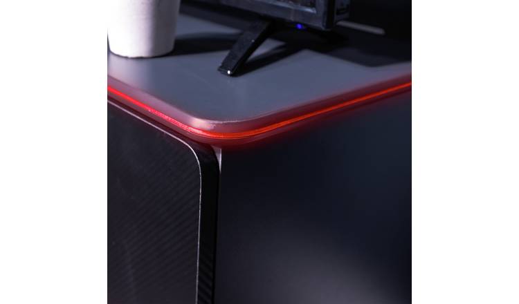 X Rocker Carbon Tek LED media unit red - British product