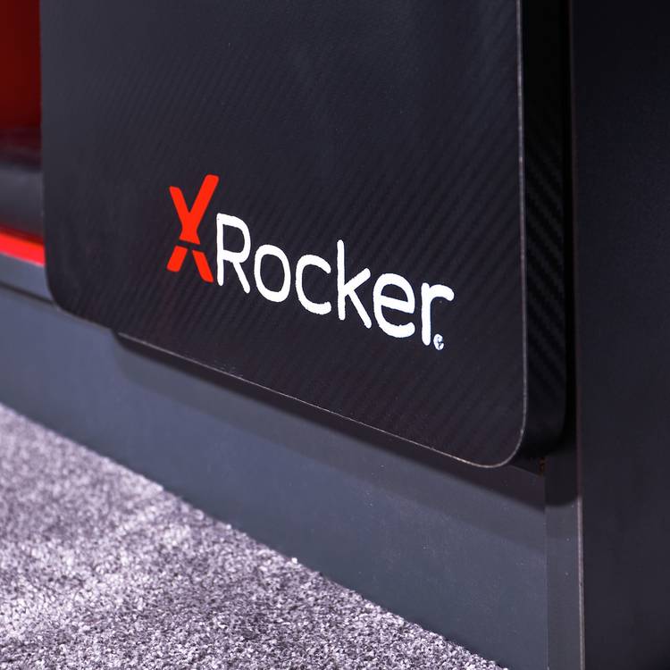 X Rocker Carbon Tek LED media unit red - British product