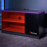 X Rocker Carbon Tek LED media unit red - British product