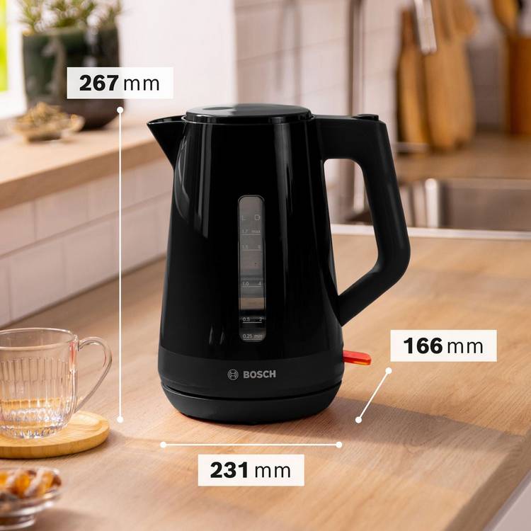 Bosch kettle 1.7L black, imported from the UK