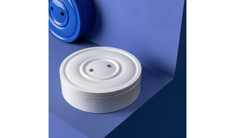Habitat Button lacquered storage jar white - British product