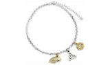 Harry Potter charm bracelet silver coloured with three charms, UK version