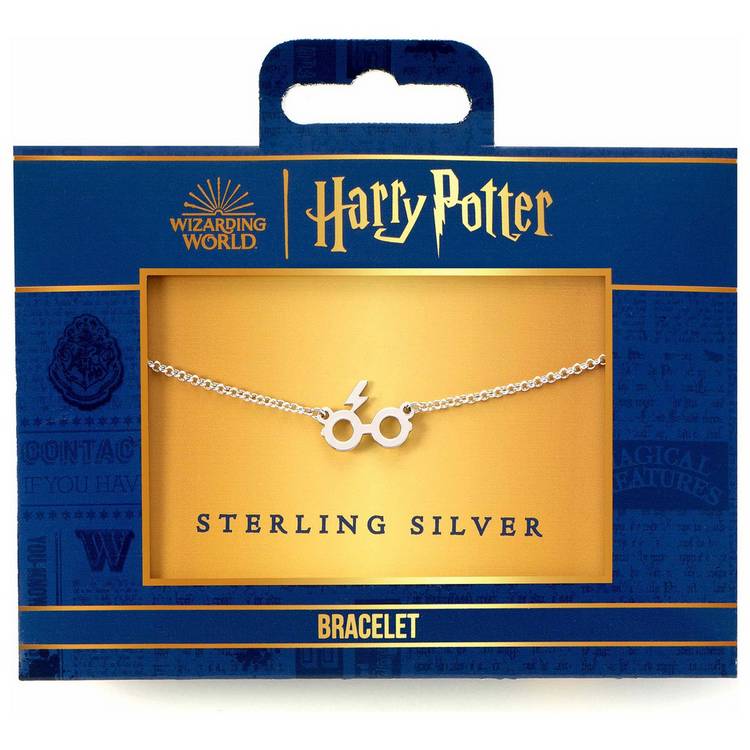 Harry Potter sterling silver glasses charm bracelet, imported from the UK