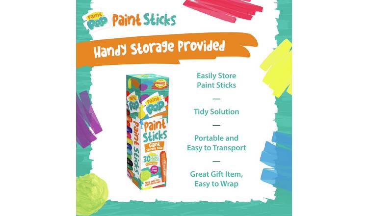 Paint Pop Jumbo 30 Pieces Paint Sticks