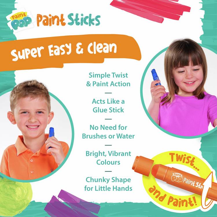Paint Pop jumbo paint sticks 30 pieces, imported from the UK