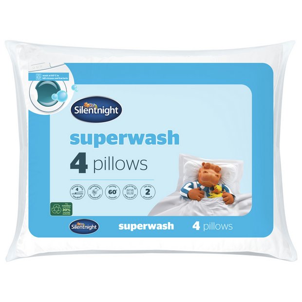 Silentnight Superwash medium firm pillows 4 pack - British product
