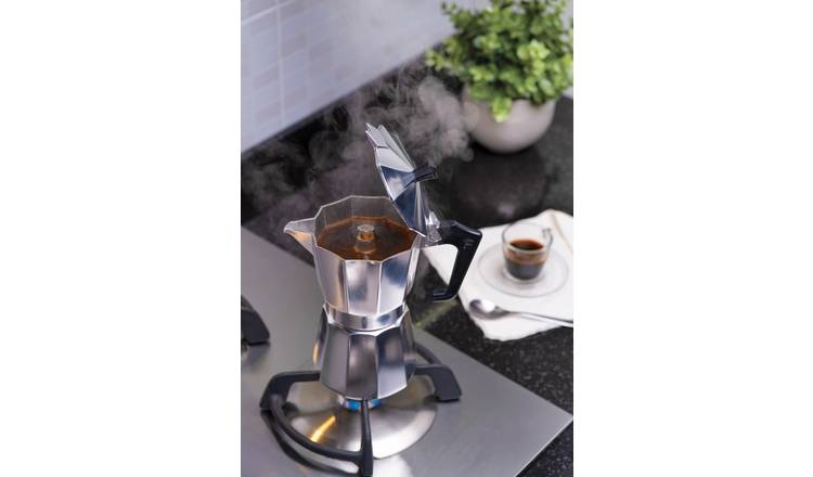 Pezzetti 6-cup espresso coffee maker aluminium - British product