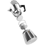 Pezzetti 6-cup espresso coffee maker aluminium - British product