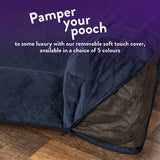 Paws For Slumber luxury navy pet bed medium - British product