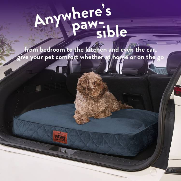 Paws For Slumber luxury navy pet bed medium - British product