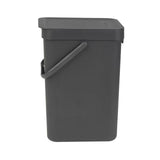 Brabantia Sort & Go Waste Bin  Grey 12L GOODS M&S   